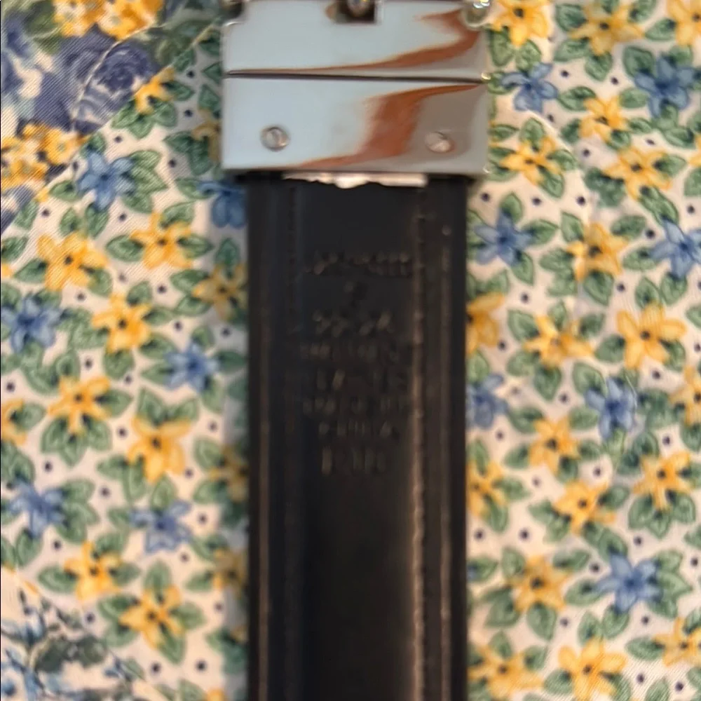 Chaps Kids Belt with Silver Buckle and Brown Strap